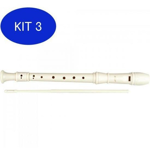 Kit 3 Flauta Doce Barroca Trc56b Concert