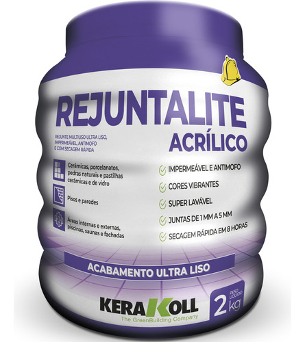 Rejunte Acrílico Para Piscina Kerakoll - Ceu Pt 2kg