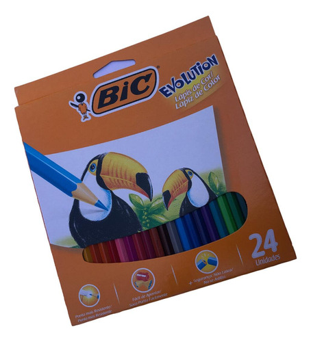 Lapices De Colores Bic Evolution (x24)