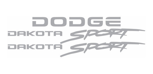 Kit Adesivos Dodge Dakota Sport Em Prata Dksptpa