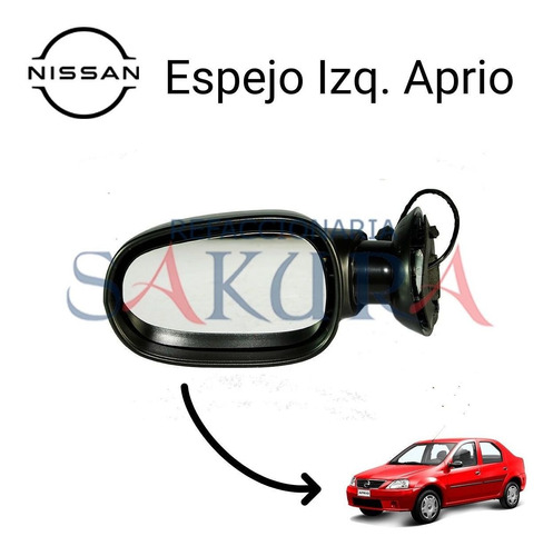 Espejo Lateral Lado Chofer Electrico Nissan Aprio 2007