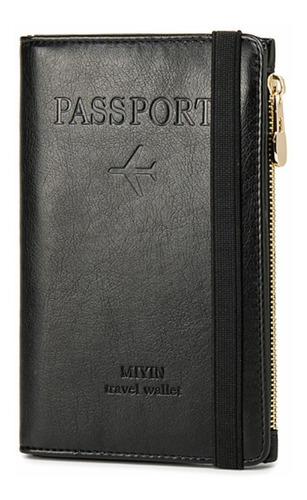 Porta Pasaporte Documentos Funda Protectora Viaje Con Rfid