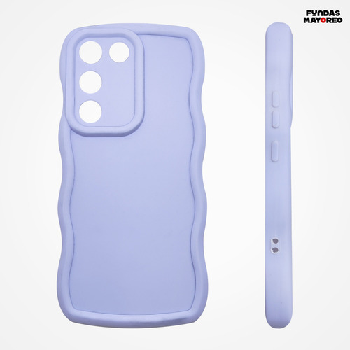 Funda Wave Vivo V30 Lite 4g Case Silicon Antishock Con Mica Lila