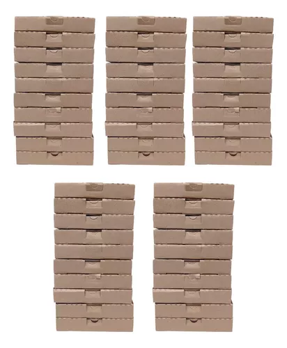 25 Cajas para Pizza Kraft 20x20x4 Cms (8 Pulgadas) - EMPACK