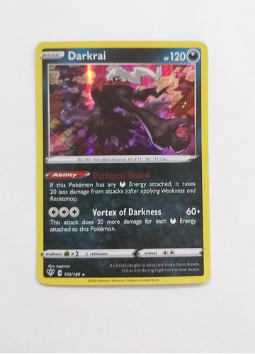 Carta Pokemon Darkrai Holo 105/189