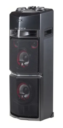 Minicomponente LG Xboom OJ98 negro y rojo con bluetooth 1800W de