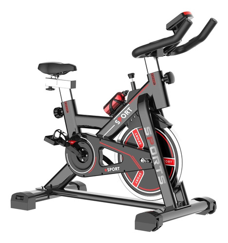 Bicicleta Fija Spinning Fitness Gimnasio Deporte Ejercicio ® Color Negro