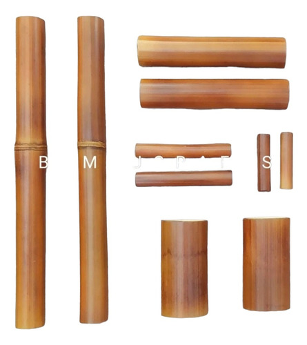 Kit 10 Varas De Bambu Natural Masaje Más 1 Vara De 60 Cm