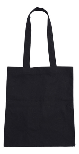 10 Bolsas Tote Bag Loneta Negra 40 X 35 Cm. 100% Algodon Color Negro Lisa
