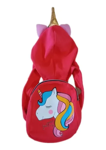 Mochila con capucha unicornio clearance