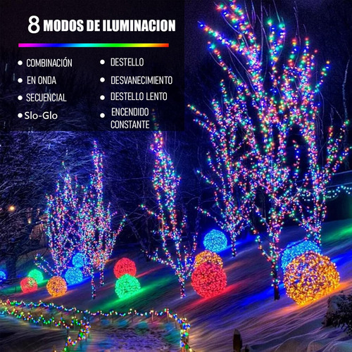 Pack X3 Luces Led Navidad Guirnalda Luces Multicolor 100 Led