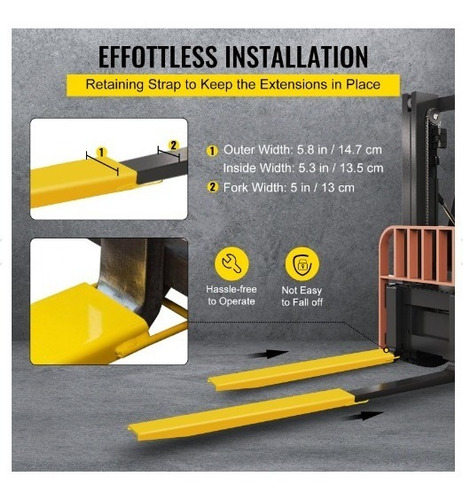Extensiones De Cuchillas Para Montacargas 96 X 5 In