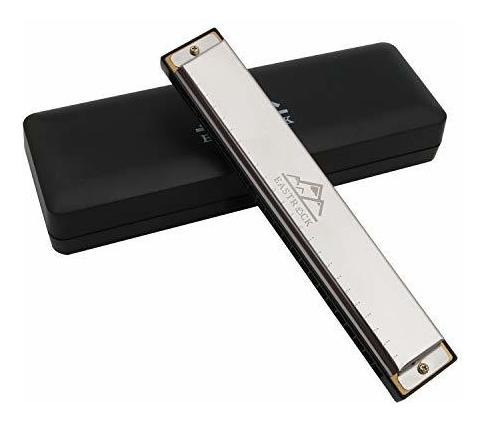 Eastrock Blues Harmonica 24 Hoyos C Llave Con Estuche, Arpa 