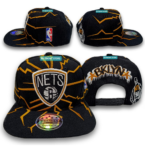 Gorra Destello Nets De Brooklyn, Nba, Clásica 
