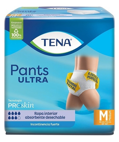 Tena Pants Ultra Talle Medium - Mediano X 8 Unidades