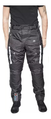 Jm Pantalon Hombre Moto Tank Gun Negro Protecciones 