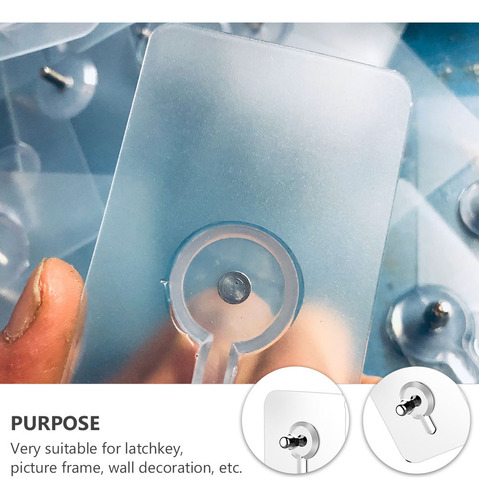 10 Pegatinas Autoadhesivas Con Tornillos, Ganchos Para Pared