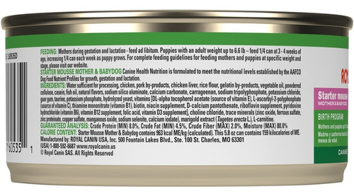 Royal Canin Starter Mousse 24 Latas 145gr Cachorros