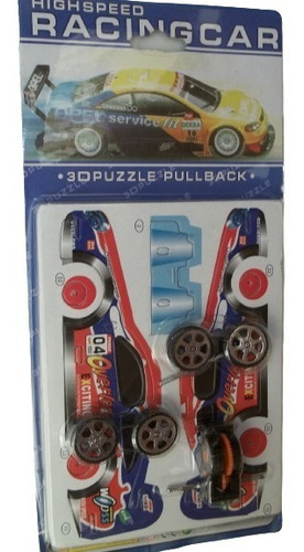 Auto Autito Puzzle 3d Con Pull Back Armable Coleccionable