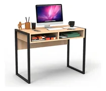 Comprar Escritorio Oficina Hogar Delos Dst20r Roble Nebraska Natural Color Roble Natural con Hierro Negro