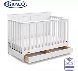 Graco Hadley 4-en-1 Cuna Convertible Con Cajón, Blanco, Se C