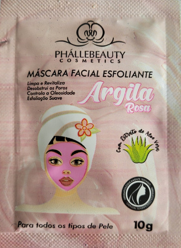 Mascarilla facial exfoliante de arcilla rosa - 10gr - Phállebeauty