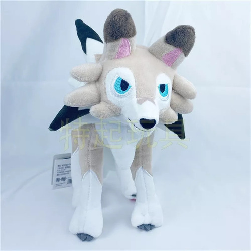// New Novo Brinquedo De Boneca De Pelúcia Lycanroc Cinza,