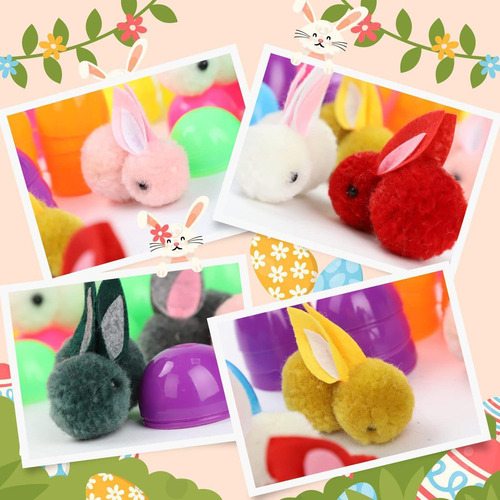L 24 Huevos De Pascua Con Conejitos Y Conejos