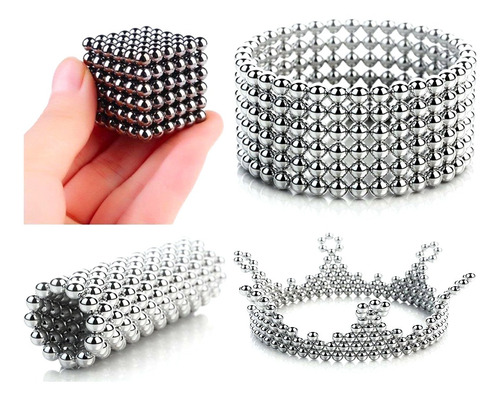 Imagen 7 de 8 de Juego De Bolas Magnéticas De Imán 1000 Piezas De 3 Mm