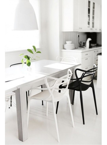 Imagen 3 de 5 de Silla Comedor Plástico De Diseño Exteriores Apilable Master