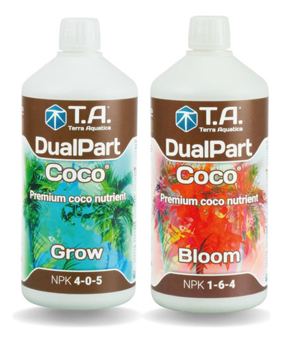Fertilizante Base Terra Aquatica Dualcoco 2x1l (grow+bloom)