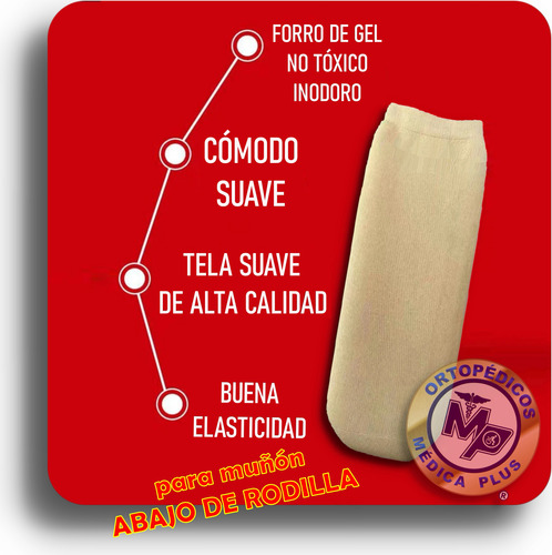 Calcetin Tipo Liner Silicona Suave Protector Muñón Amputado