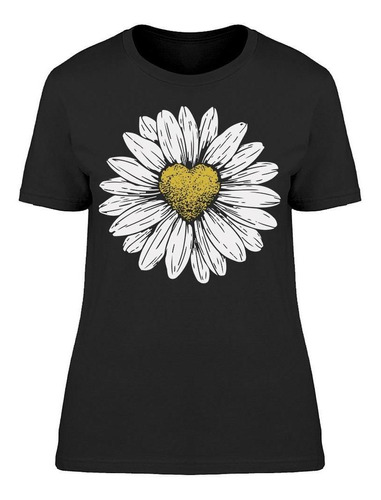 Flor Con Un Corazón En El Centro Camiseta De Mujer