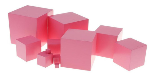 Montessori Sensorial Materials Pink Bloques De Construcción