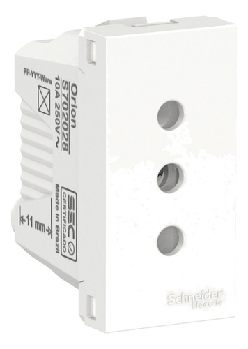 Modulo Enchufe 2p+t 10a 250v Blanco Orion