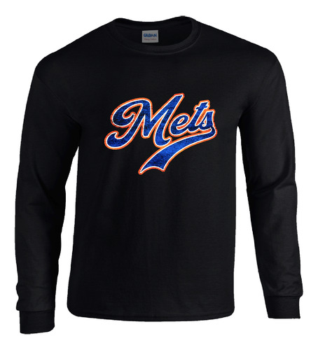 Playera Manga Larga Dtf Beisbol Nueva York Metropolitanos M1