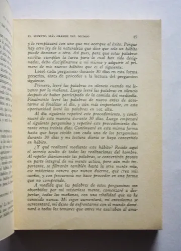 El Secreto Mas Grande Del Mundo - Og Mandino (Usado)