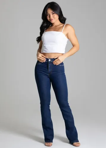 Calca Jeans Feminina Sawary Boot Cut