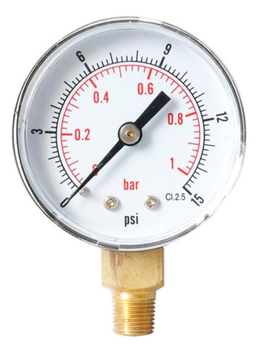 Manómetro, 1/8 Bspt , 0-15psi, 0-1bar, Adecuado Para