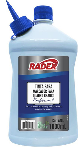 Tinta Marcador Quadro Branco Reabastecedor 1000ml Azul Radex