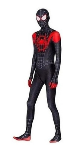 Imagen 5 de 10 de Traje Para Spiderman Miles Morales Cosplay Adultos Halloween