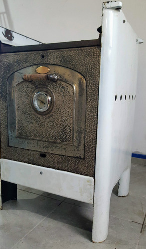 Cocina Horno Leña Fundición Enlozado Tapa Marm Deco Antiguo (Usado)