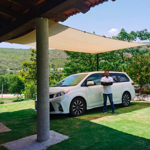Malla 90% De Sombra Lista Para Instalar Beige De 5m X 3m
