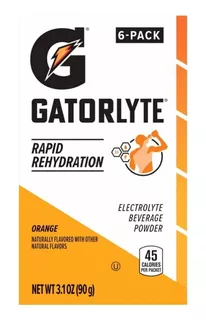 Gatorade Gatorlyte Naranja Rapid Rehydration 6 Pack