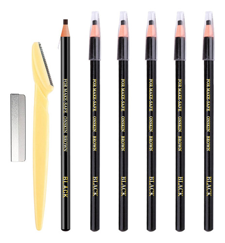Juego De 6 Piezas De Lápices De Cejas Impermeables De Color