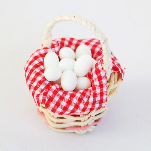 4 Cesta De Huevos En Miniatura A Escala 1/12, Modelos A