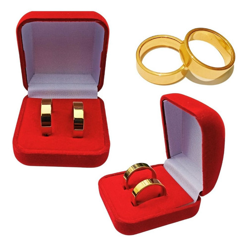 Imagem 8 de 8 de Par Aliança De Casamento Banhada A Ouro 18k Tungstênio Paris