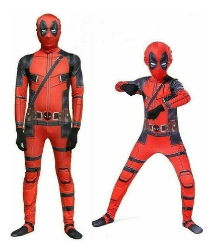 Traje De Cosplay De Superhéroes Deadpool Para Niños Y Hombre