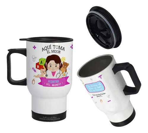 Mug Vaso Termico Viajero Para Carro Mejor Pediatra M