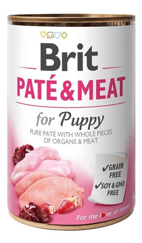 Alimento Perro Cachorro Brit Care Paté Pollo Pavo 400gr. Rm